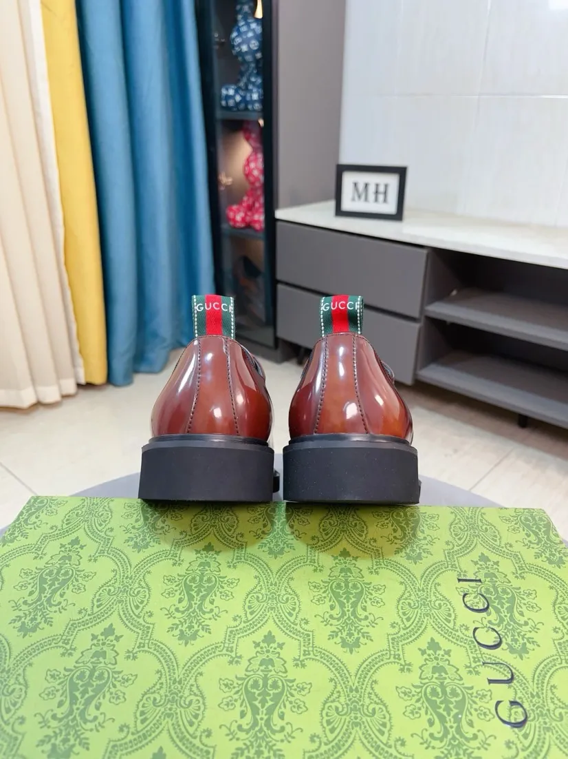 Men's men's shoes💰560🌹🌹Niuli [GUCCI] Formal men's leather shoes [strong][strong][strong] New model coming ~ original quality ☺The upper is imported from Italy with open edges, the leather is soft and delicate, and the wear-resistant and non-slip combination outsole is dignified and domineering, and the luxury charm is unobstructed! The natural and free nouveau riche leads the trend. Code number: 38-44